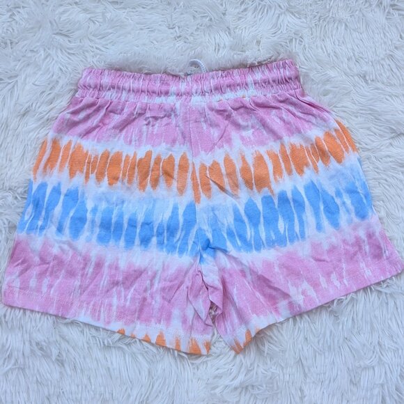 ANKO's Bright & Playful Tie-Dye ElasticWaist Girls Shorts Perfect for Summer Fun - Picture 3 of 9